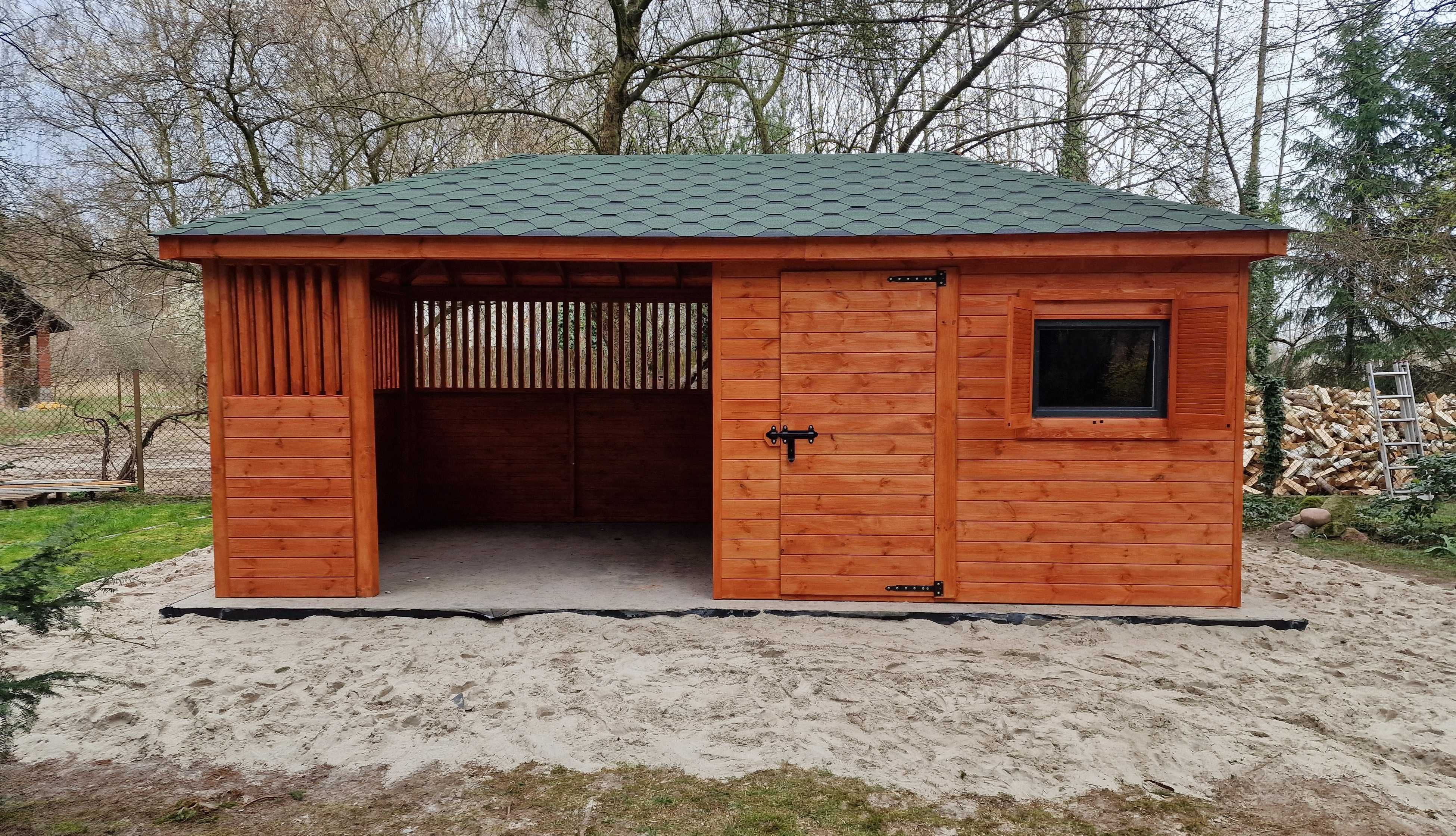 Domek ogrodowy z drewutnią. Malowanie gratis!