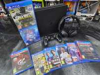 Konsola PS4 Playstation 4 SLIM 500GB słuchawki bezprz. Sony + 8 gier