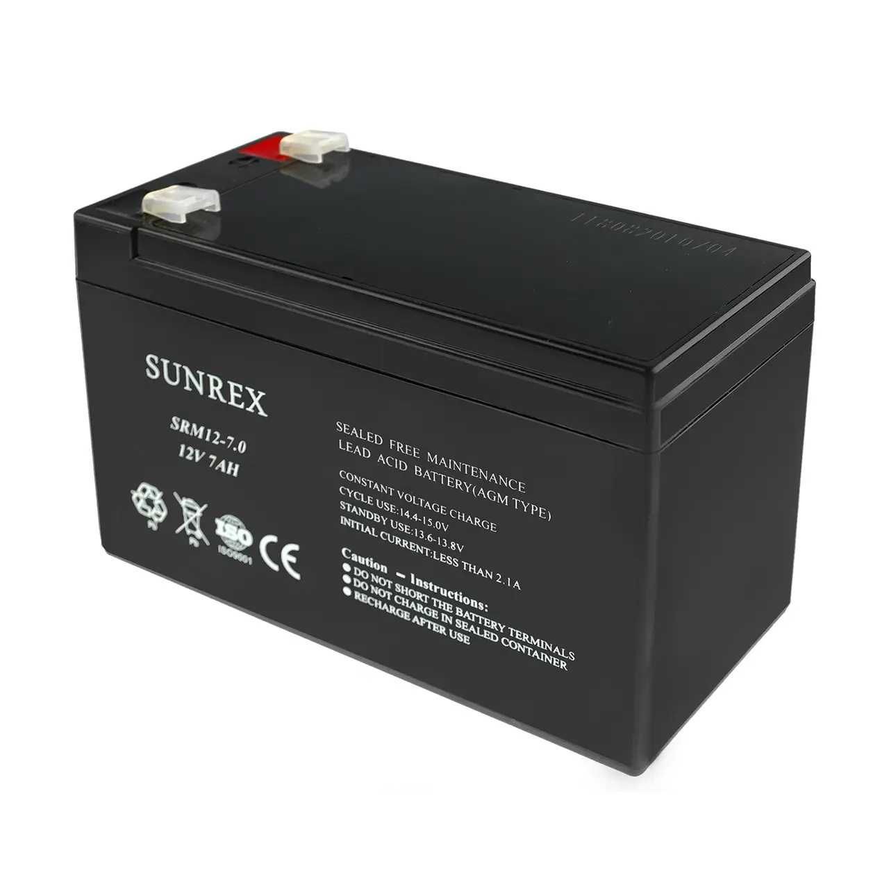 Аккумуляторная батарея для ИБП SUNREX SRM12-7.0, Ємність: 7 Ah, 12 V