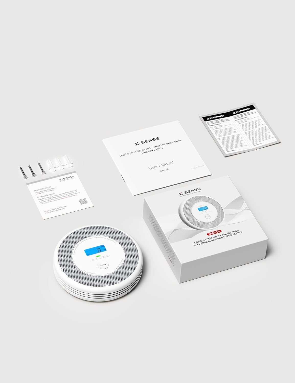 Detetor de fumo e Monóxido de Carbono c/bateria X-Sense-XP0A-SR - Novo