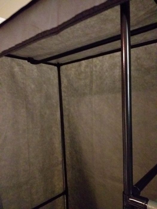 Roupeiro lona resistente 5prateleira,varão p cabides,2cores,PREÇO UNID