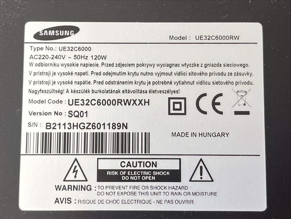 Telewizor Samsung model UE32C6000