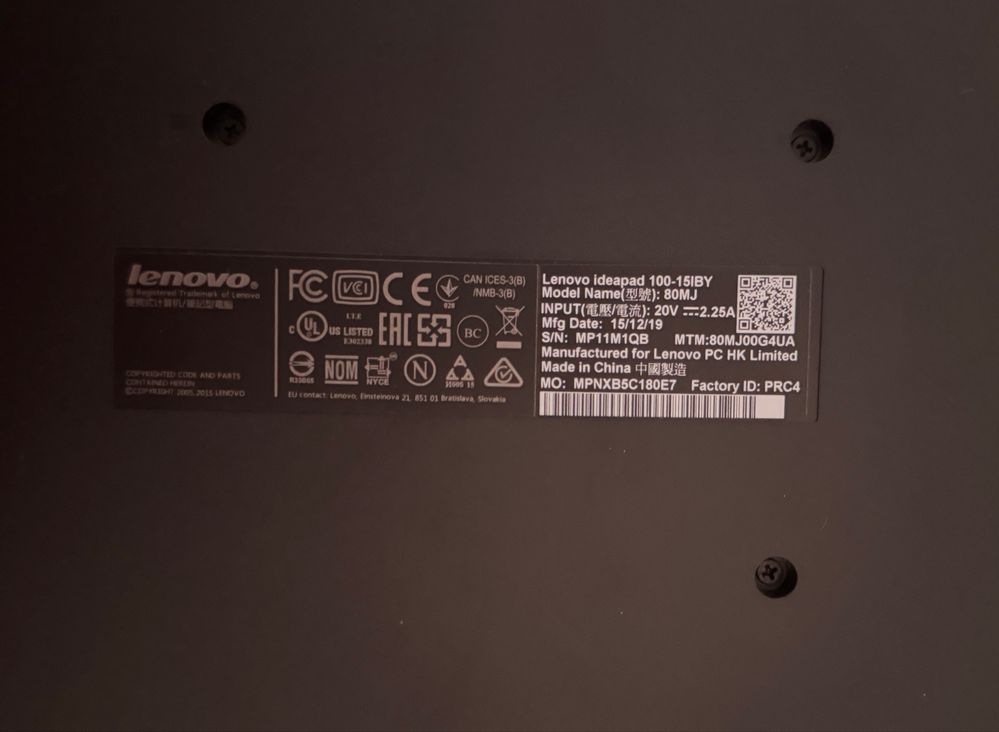 Ноутбук Lenovo ideapad 100-15IBY