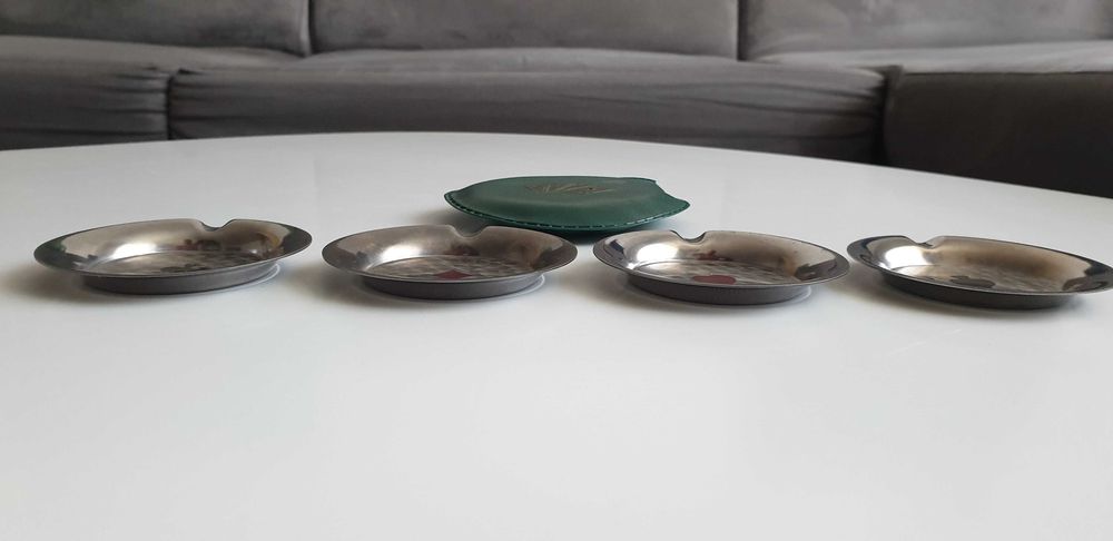 Starocie z Gdyni - Gry - zestaw 4 popielniczek karcianych z czasów PRL