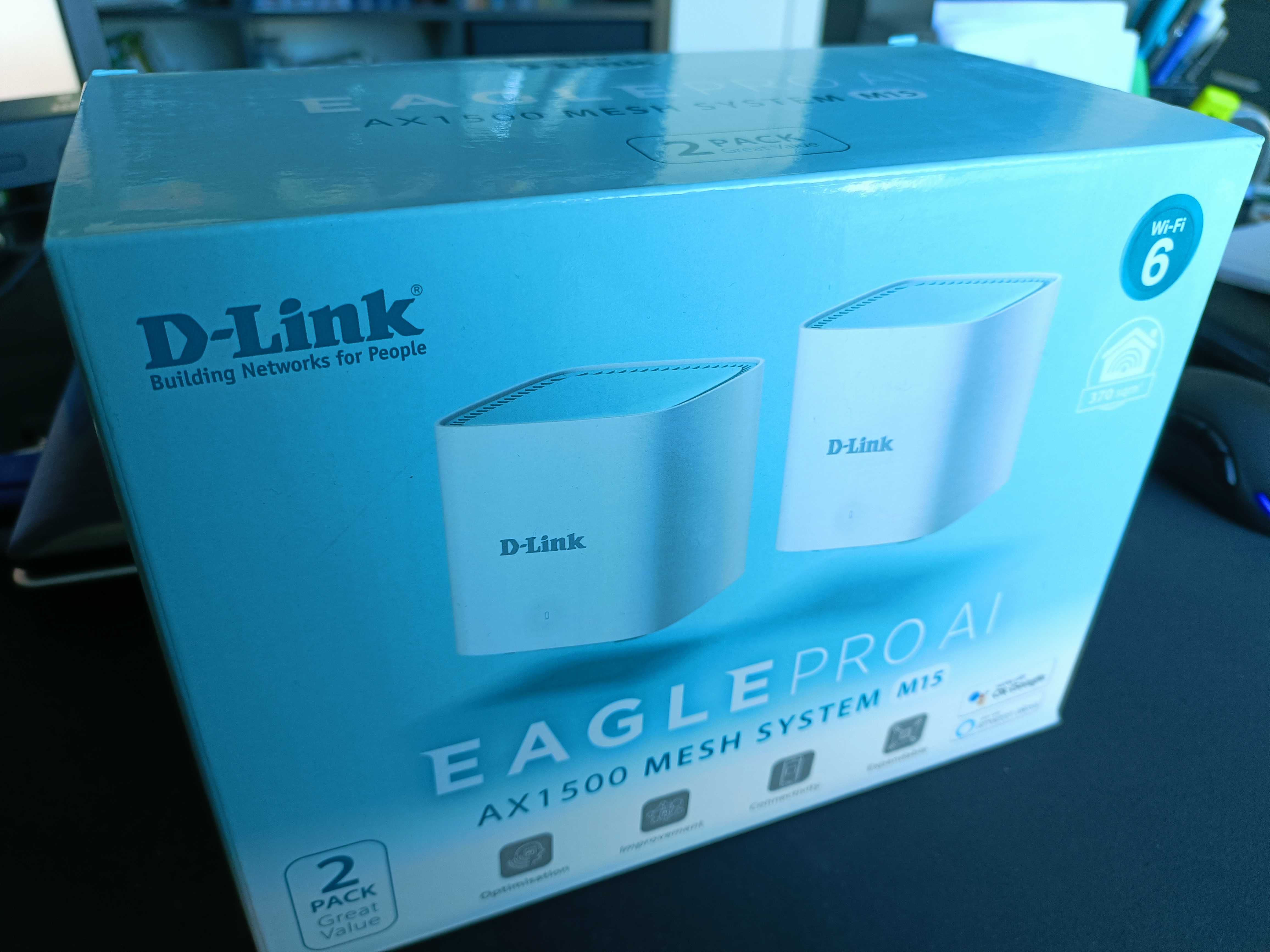 Routeadores Mesh Wifi-6 D-Link AX1500 M15 Eagle Pro AI