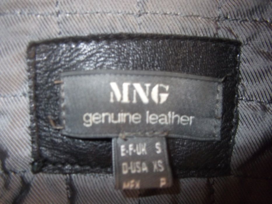 Blusão cabedal preto pele genuína NOVO / Black leather jacket - MANGO