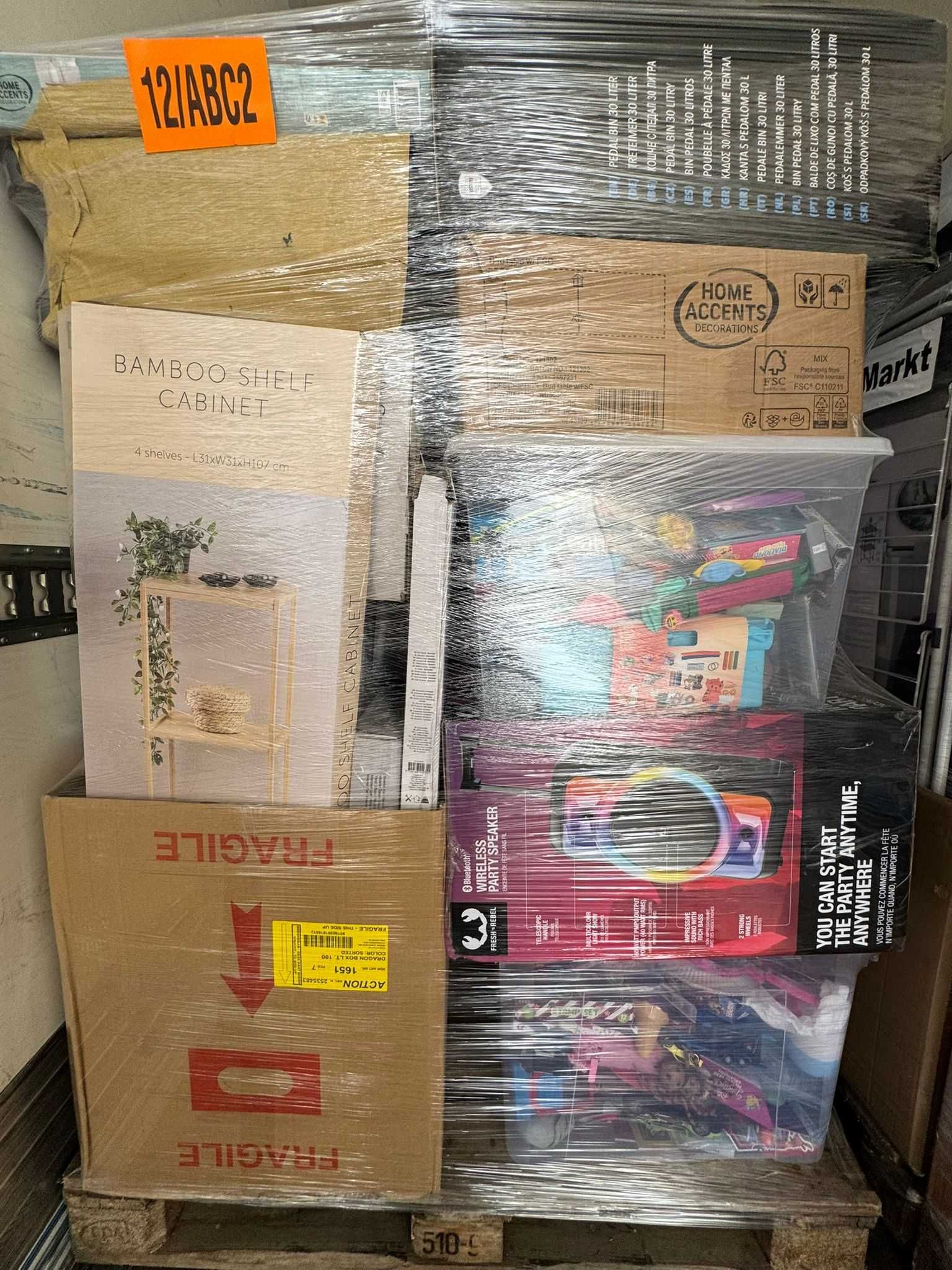 Palety mix elektronika, dekoracje, zabawki klasy A/B/C tylko 1650 zł!