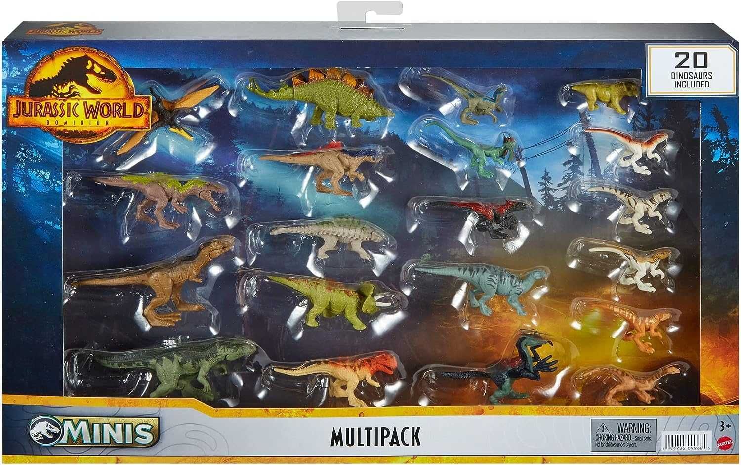 Фигурки Динозавров 20 штук Jurassic World Dominion Minis