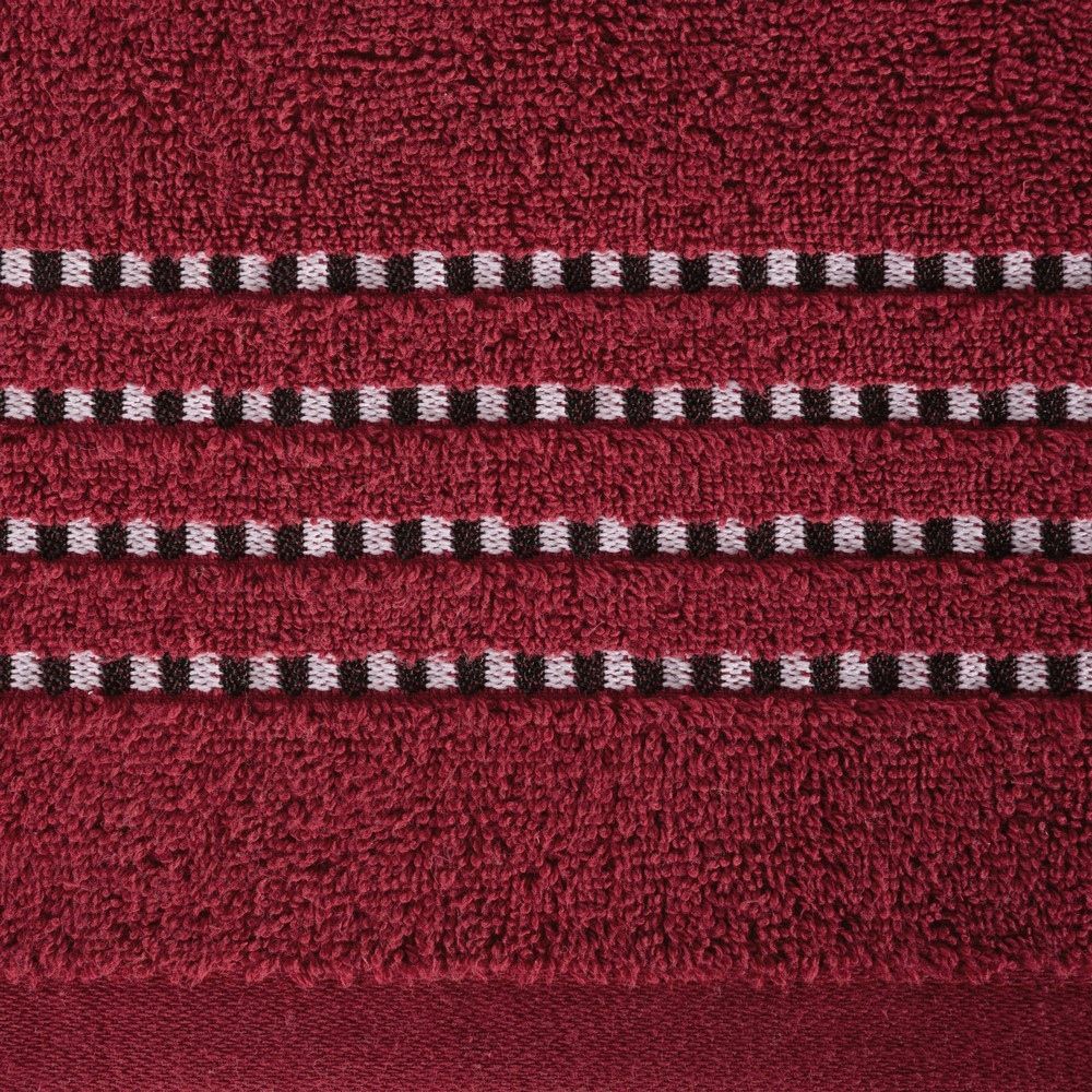 Ręcznik 70x140 Fiore czerwony 500g/m2 frotte ozdob