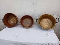 Tachos grandes em cobre para decoração