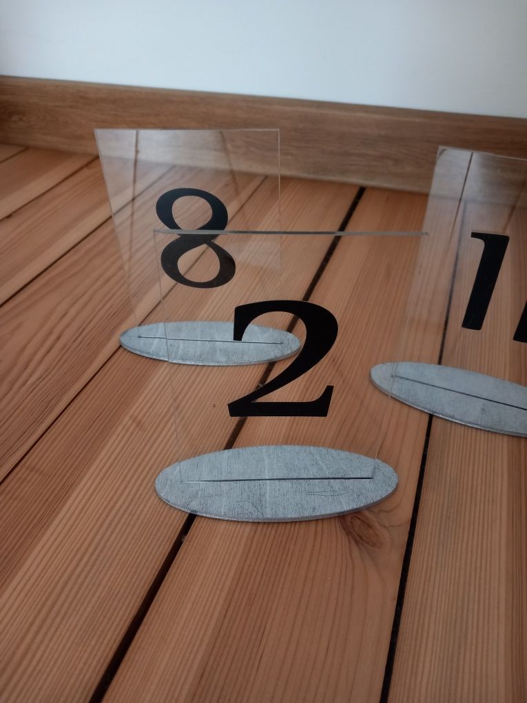 Numery stołów 1-11 pleksi akrylowe numery stołów
