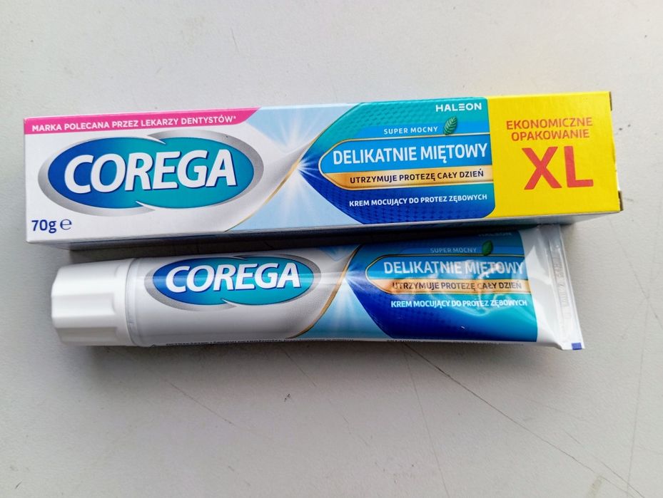 Corega Krem mocujący do protez zębowych Super mocny 70g 10 szt.