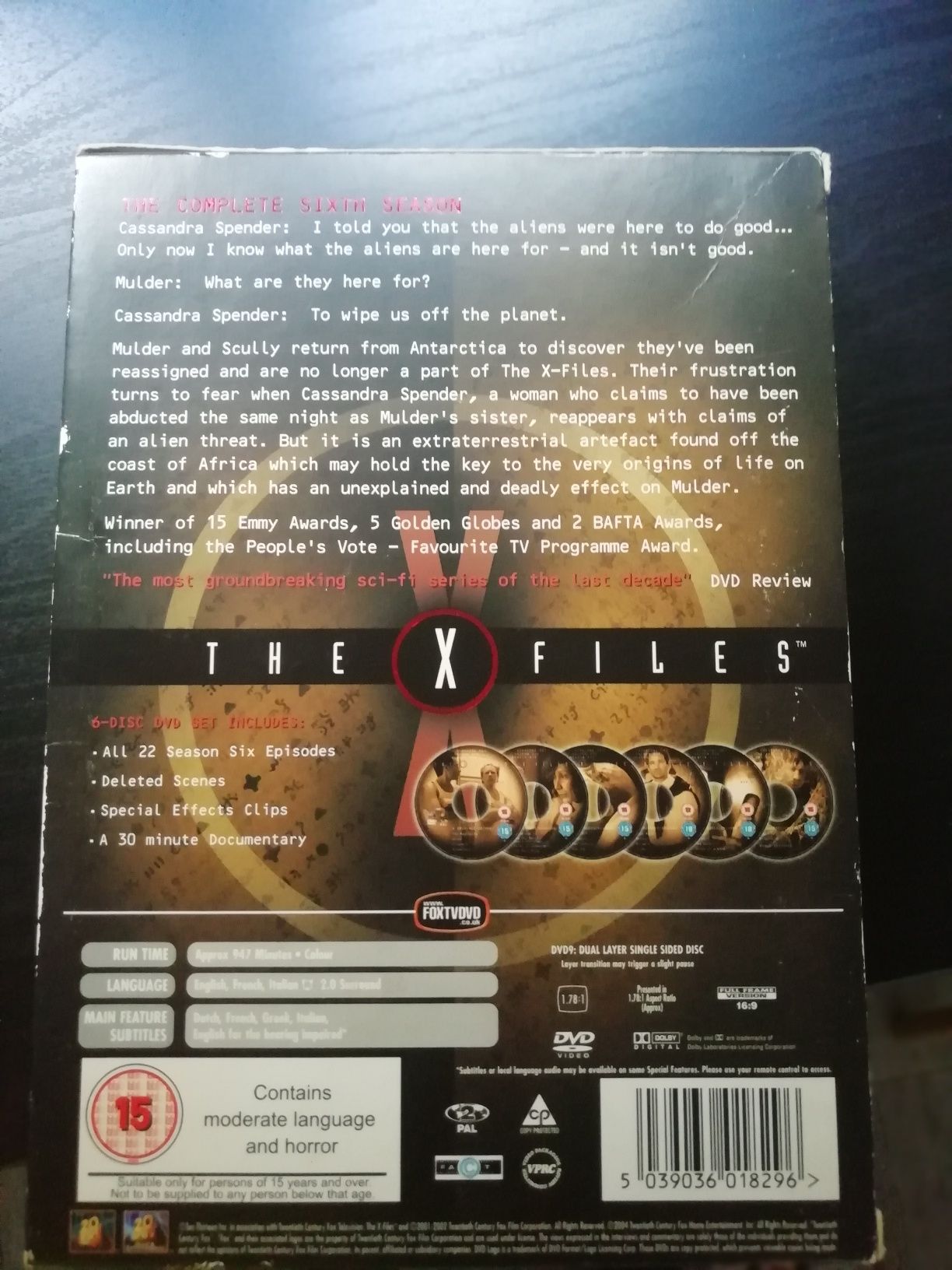 DVD X-FILES 6 e 7 tempora