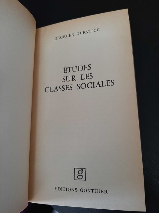 Georges Gurvitch – Études sur les Classes Sociales