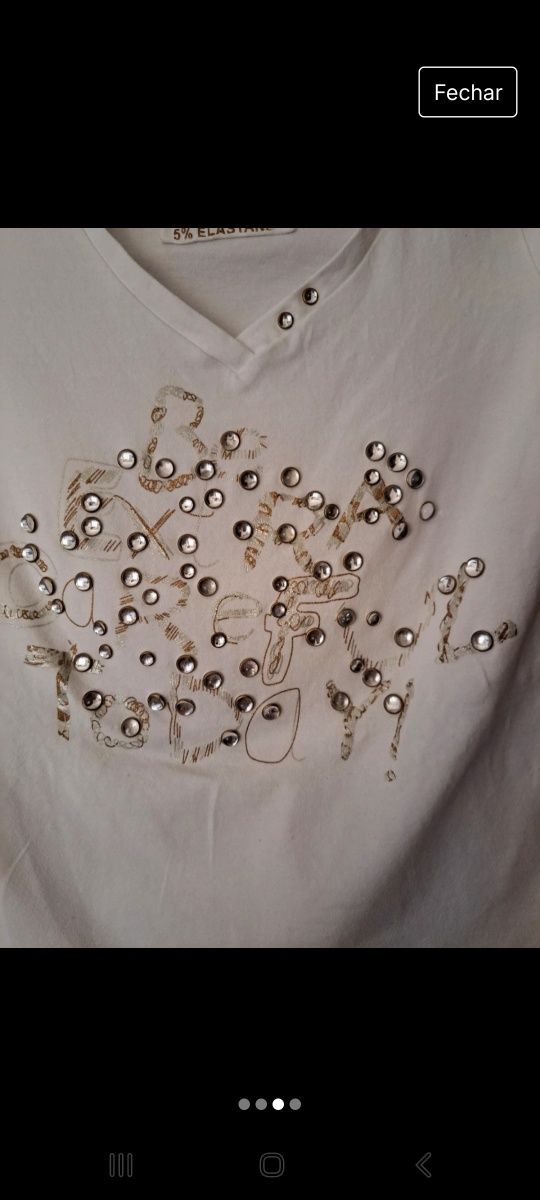 Camisola com brilhantes