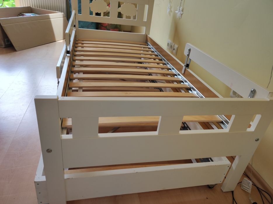 Ikea kritter 70x160 z łóżkiem dolnym. Materace w komplecie