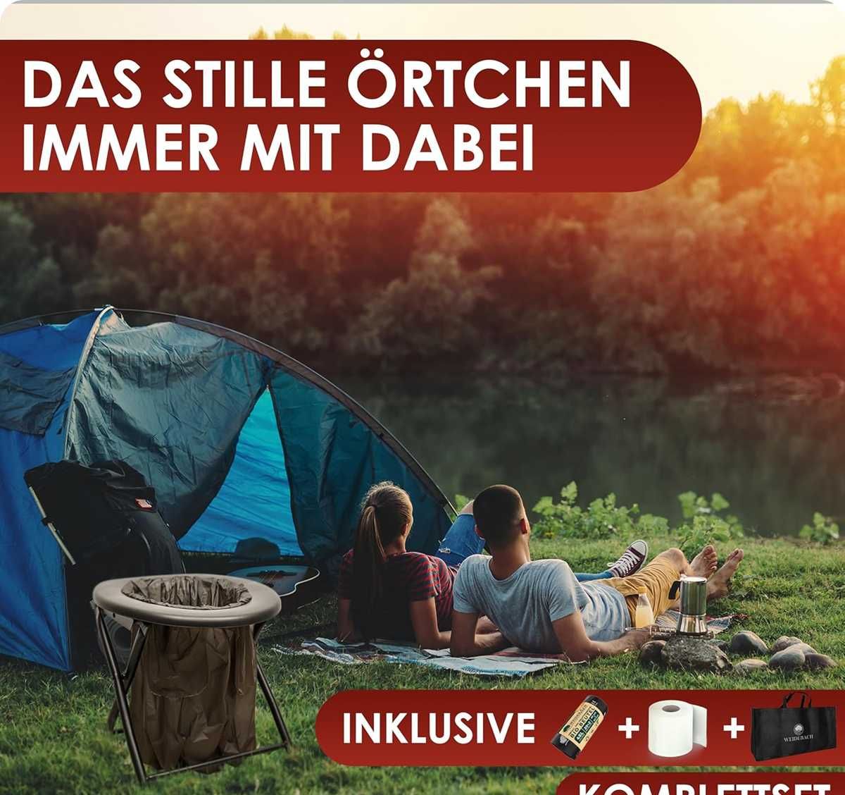 Nowa toaleta kempingowa / ubikacja / WC / składana / Weidebach !A1848!