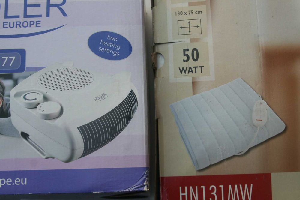 Termowentylator ogrzewacz powietrza farelka, mata koc elektryczny