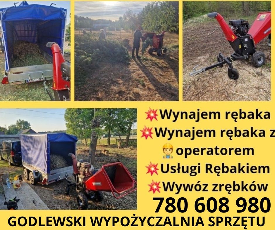 Okazja! Wynajem Rębak spalinowy 15Km Wypożyczalnia