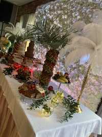 Fontanna czekoladowa,palma owocowa,dekoracje sali i kościoła