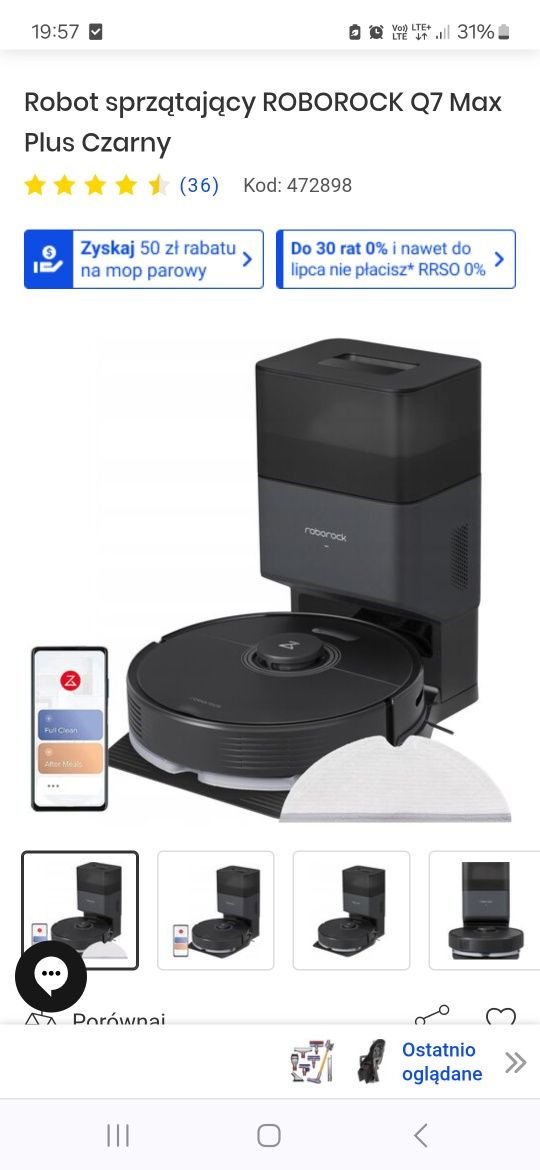 Robot sprzątajacy Roborock Q7 max plus