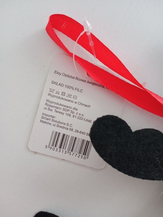 Ozdoby choinkowe z filcu renifer 2 sztuki