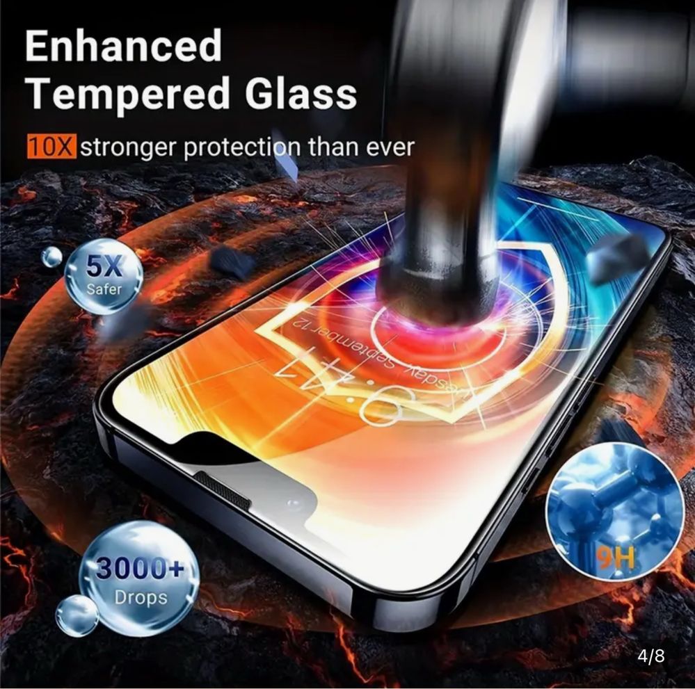 Захисне скло для екрану Iphone/айфон 11,12,13,14,15,16 pro max