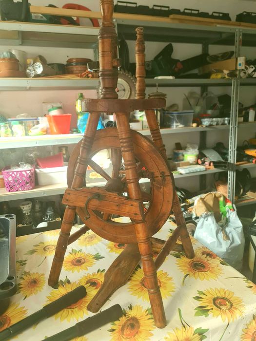Kołowrotek drewniany duży prl