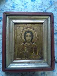 Икона старин "Иисус вседержитель"  225 х 260мм  > 100 лет,  намоленная