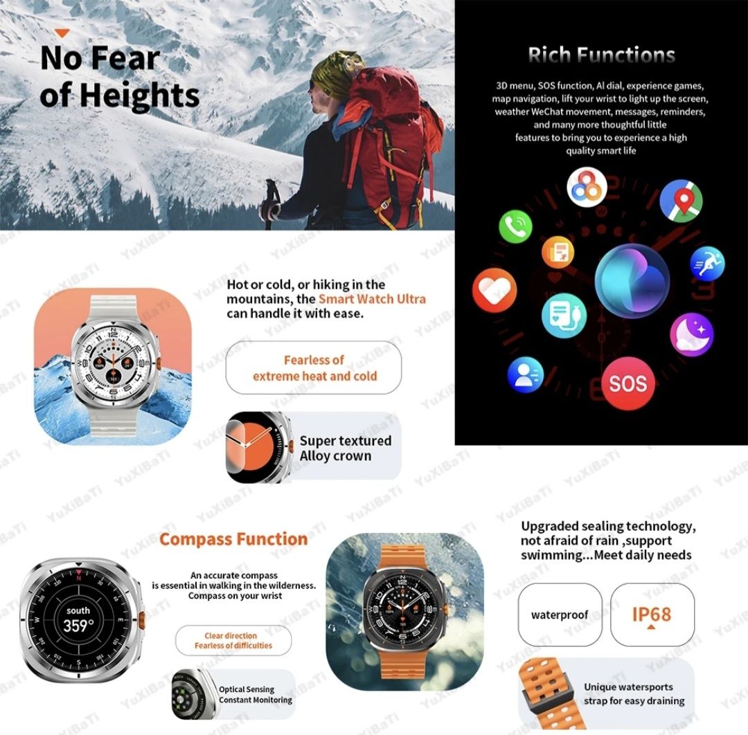 Smartwatch Ultra 7 Amoled ips ANDROID IOS
