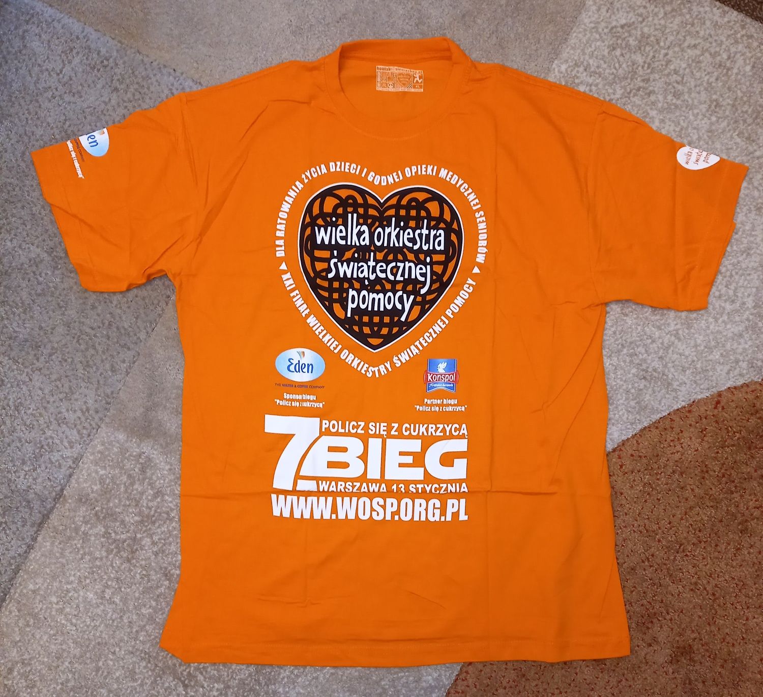 T-shirt 21 finał WOŚP 2013, 7 bieg Policz się z cukrzycą XL
