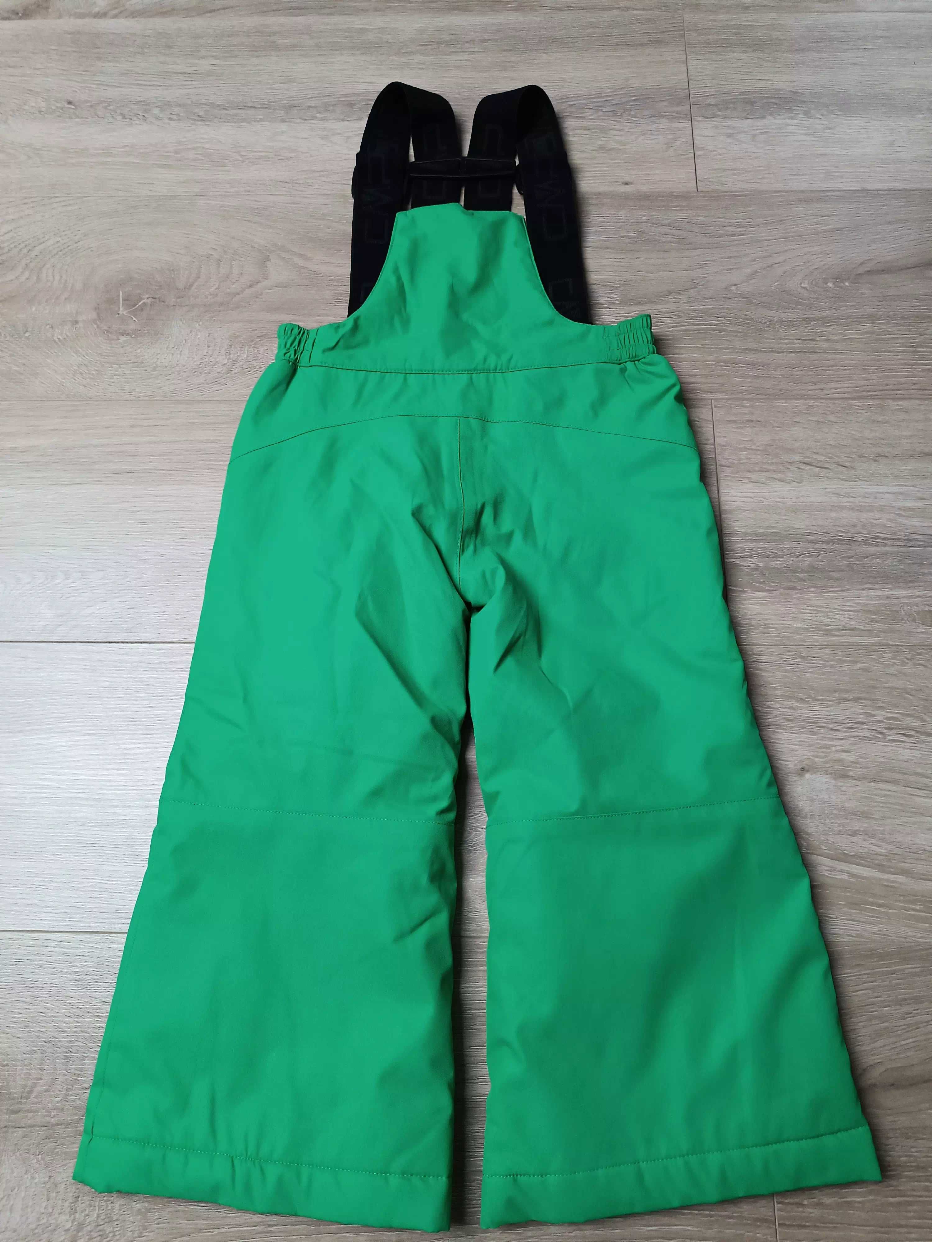 Spodnie narciarskie ocieplane zielone szelki 'CMP' 98
