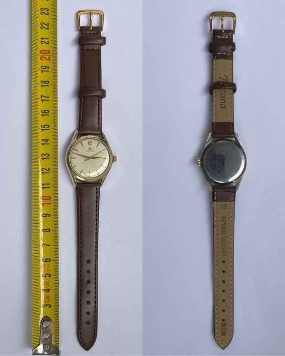 Unisex pozłacana Omega REF. 2830–8 SC. CAL. 420 z 1956 roku