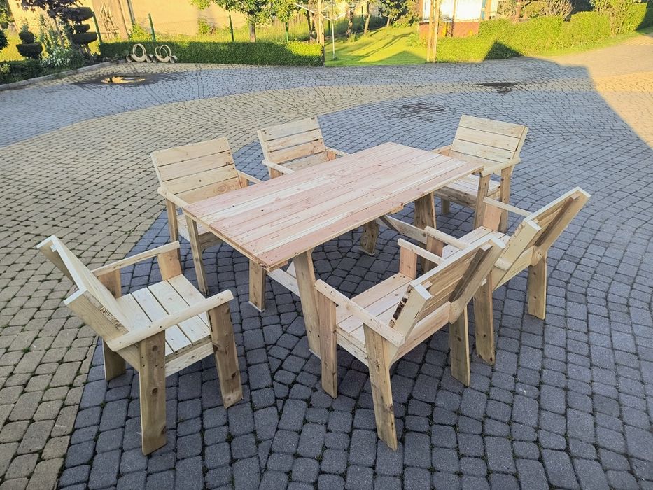 Zestaw ogrodowy z drewna