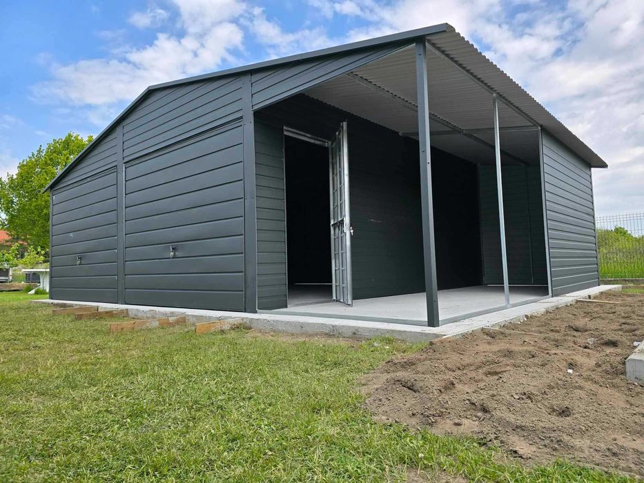 Złoty Dąb Garaż Blaszany-Schowek Narzędziowy |Wiata Ogrodowa–Maj-Blach