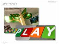 Litery ze Styroduru Przestrzenne Logo 3D Plexi REKLAMA zewnętrzna WAWA
