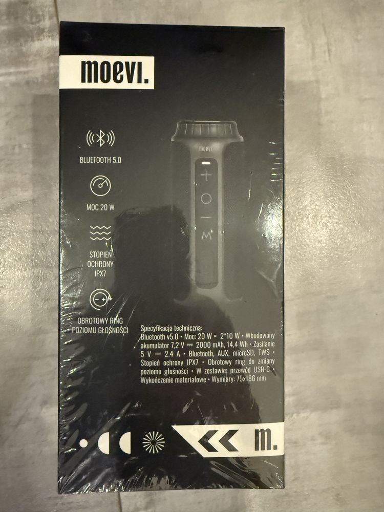Nowy glosnik bezprzewodowy MOEVI 20w bluetooth premium jak JBL
