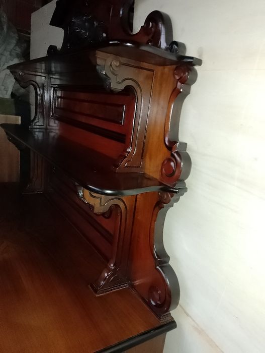 Piękna komoda z nadstawką orzechowa antyk secesja