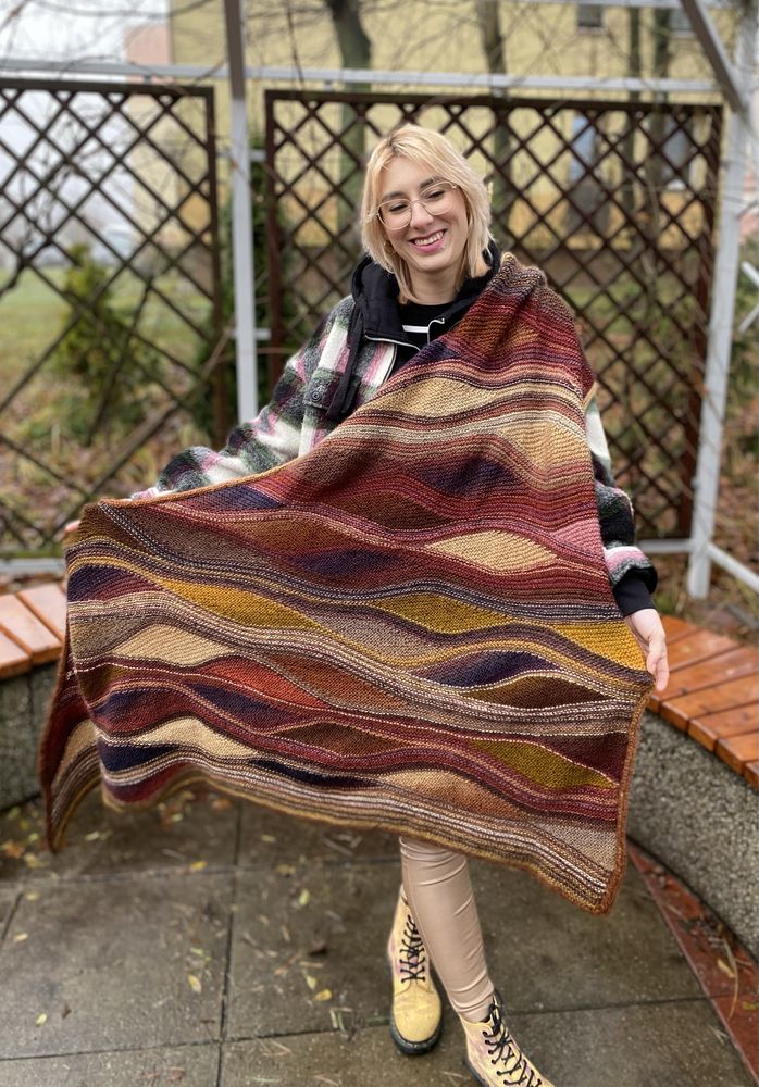 Chusta drutowa handmade duża Miss Grace