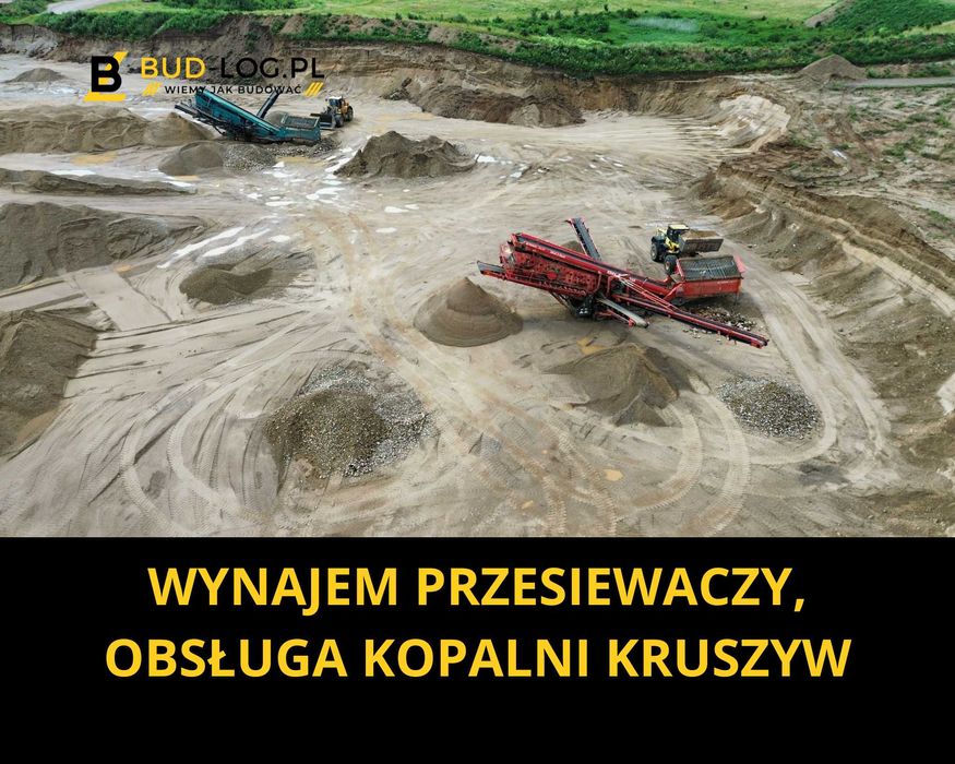 Wynajem przesiewaczy, kruszarki – kompleksowa obsługa żwirowni