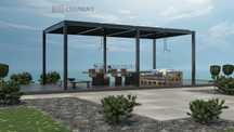 Pergola BIO-FIT 600x300 Antracyt RAL 7016 Lamelowa