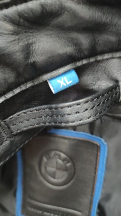 Kurtka motocyklowa XL Czarna skórzana BMW męska