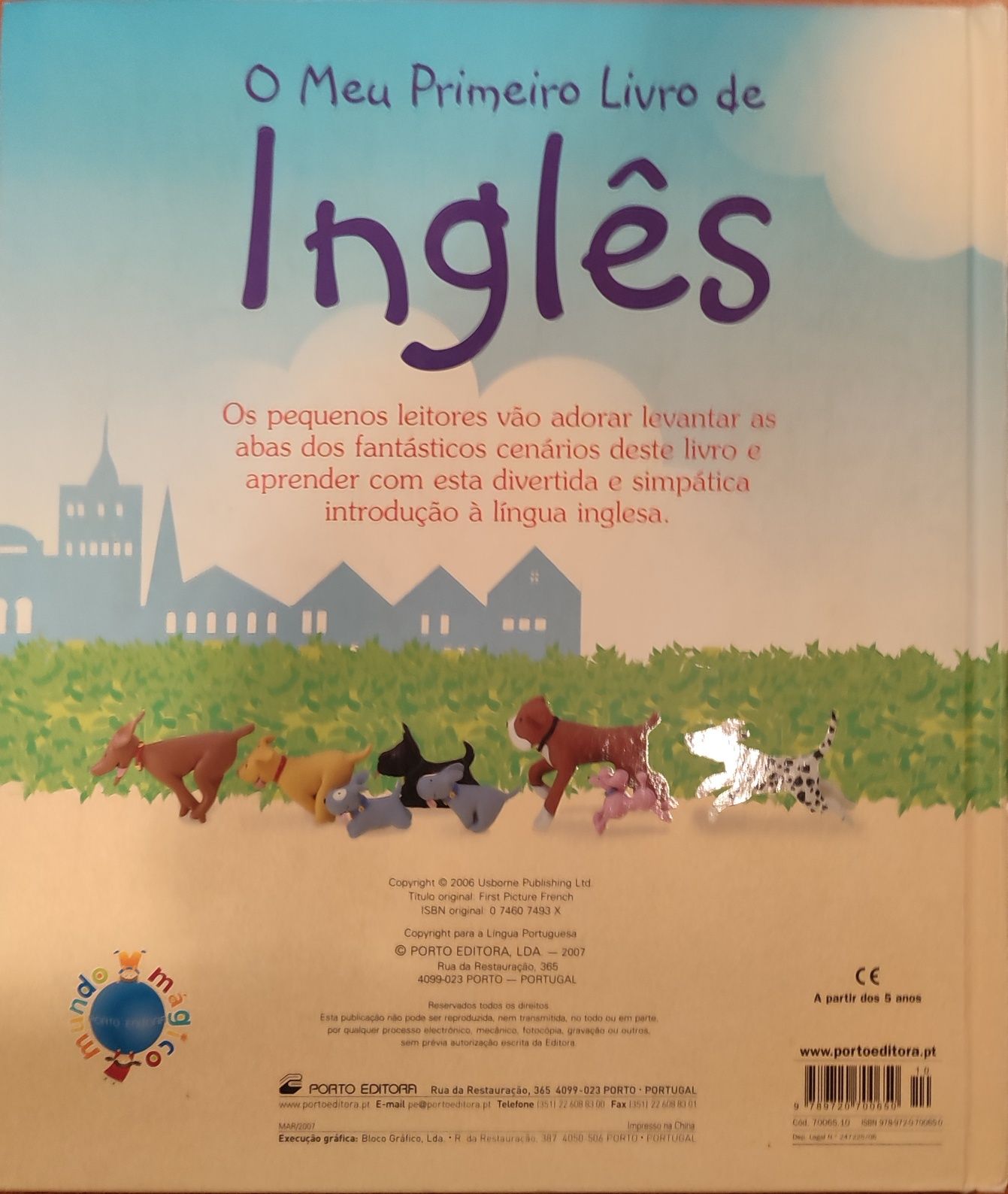 Primeiro livro de inglês com páginas em cartolina
Iniciação ao inglês