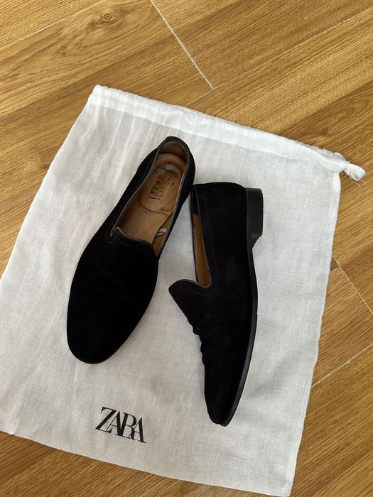 Чоловічі темно сині лофери Zara