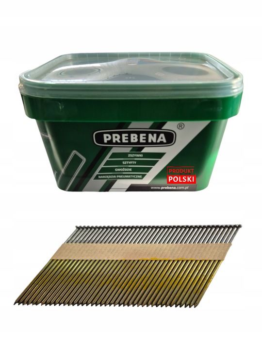 Gwoździe Łączone Papierem 3,1x90 2,000 Sztuk Gładkie 34°