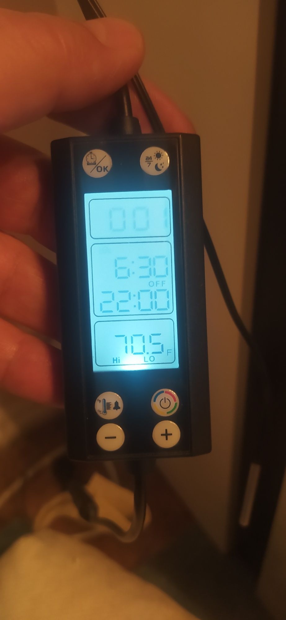 Iluminação led programável nascer/por do sol 30cm