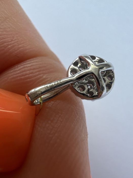 Золотой кулон с бриллиантами белое золото 585 проба