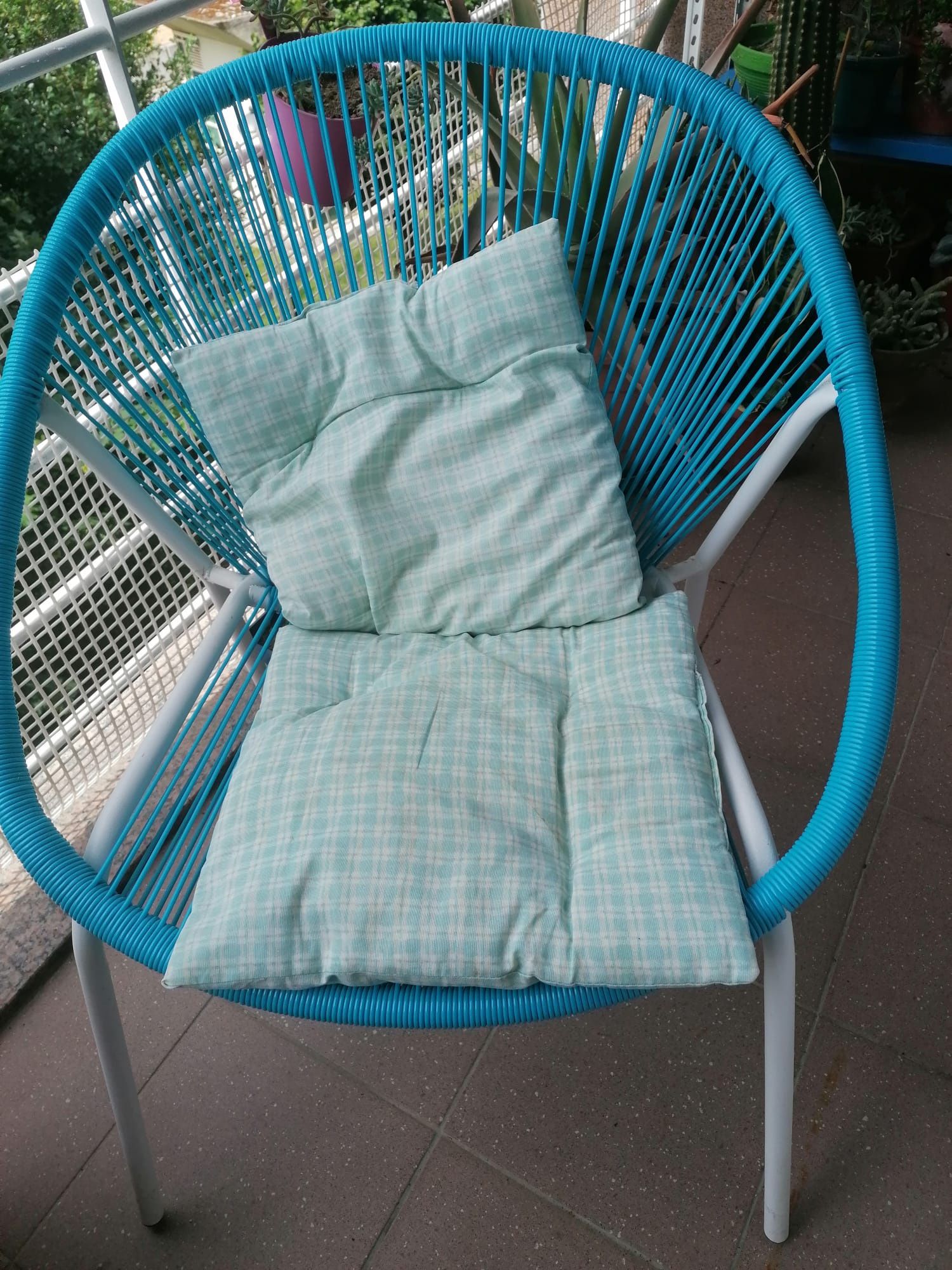 Cadeira de ferro + Almofadas
