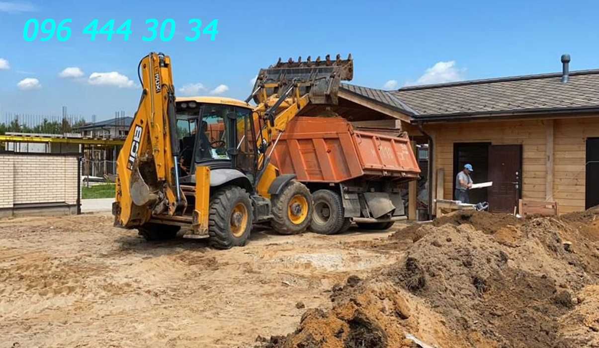 Экcкaвaтop JCB-3;Bывoз Myсоpа;Гpyнта.Щeбень,чeрнoзём,песoк.Aвтo 10-30т