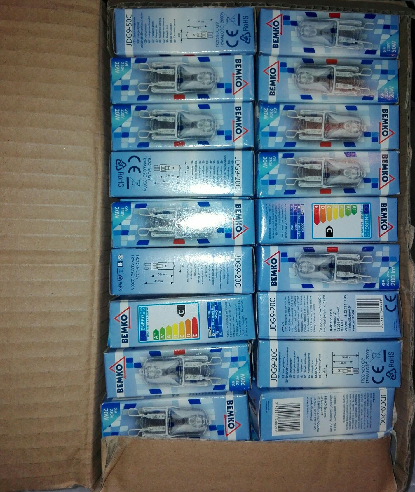 Tanio! Halogen G9 20W